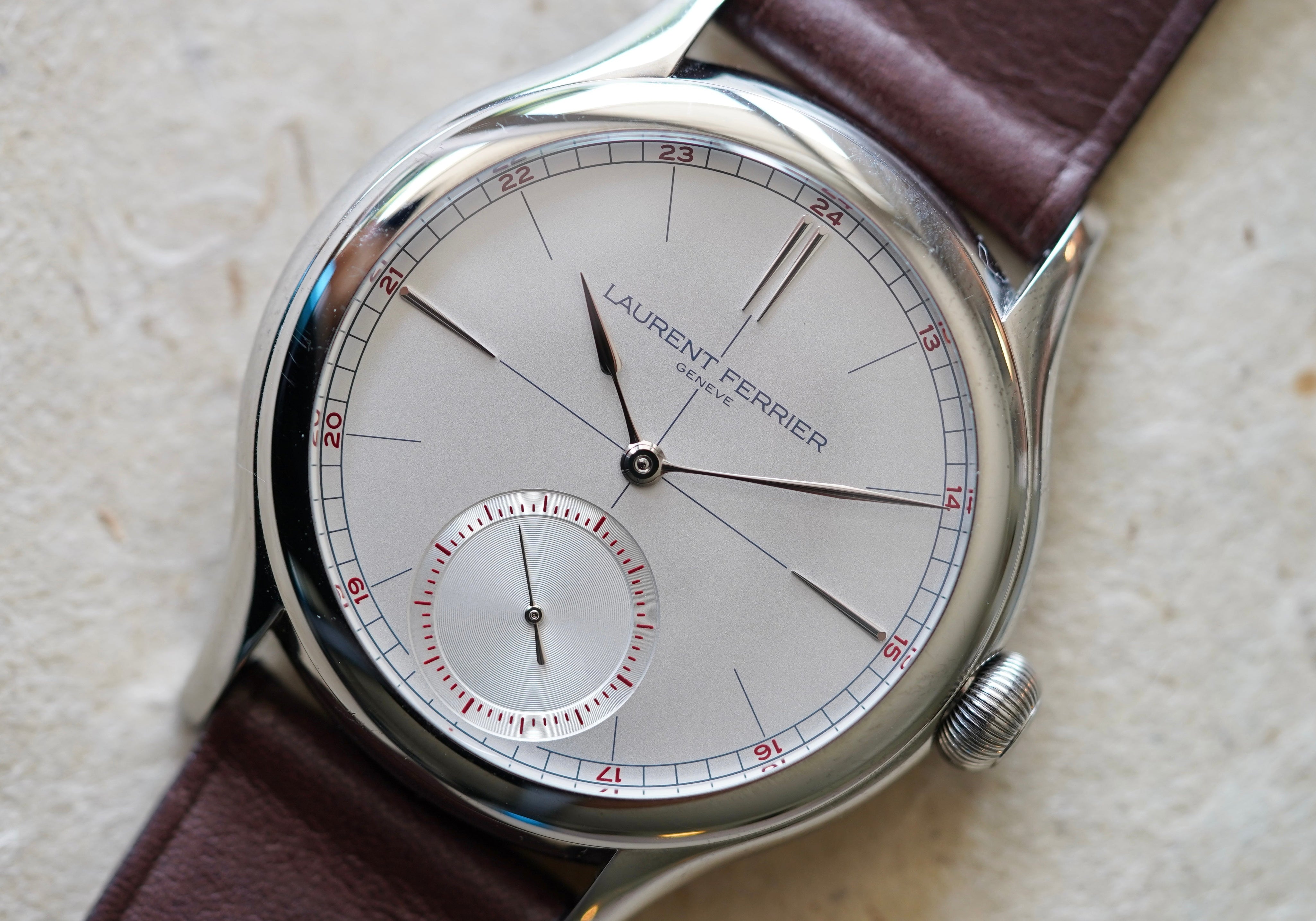 In Person: Laurent Ferrier Classic Origin Opaline dial