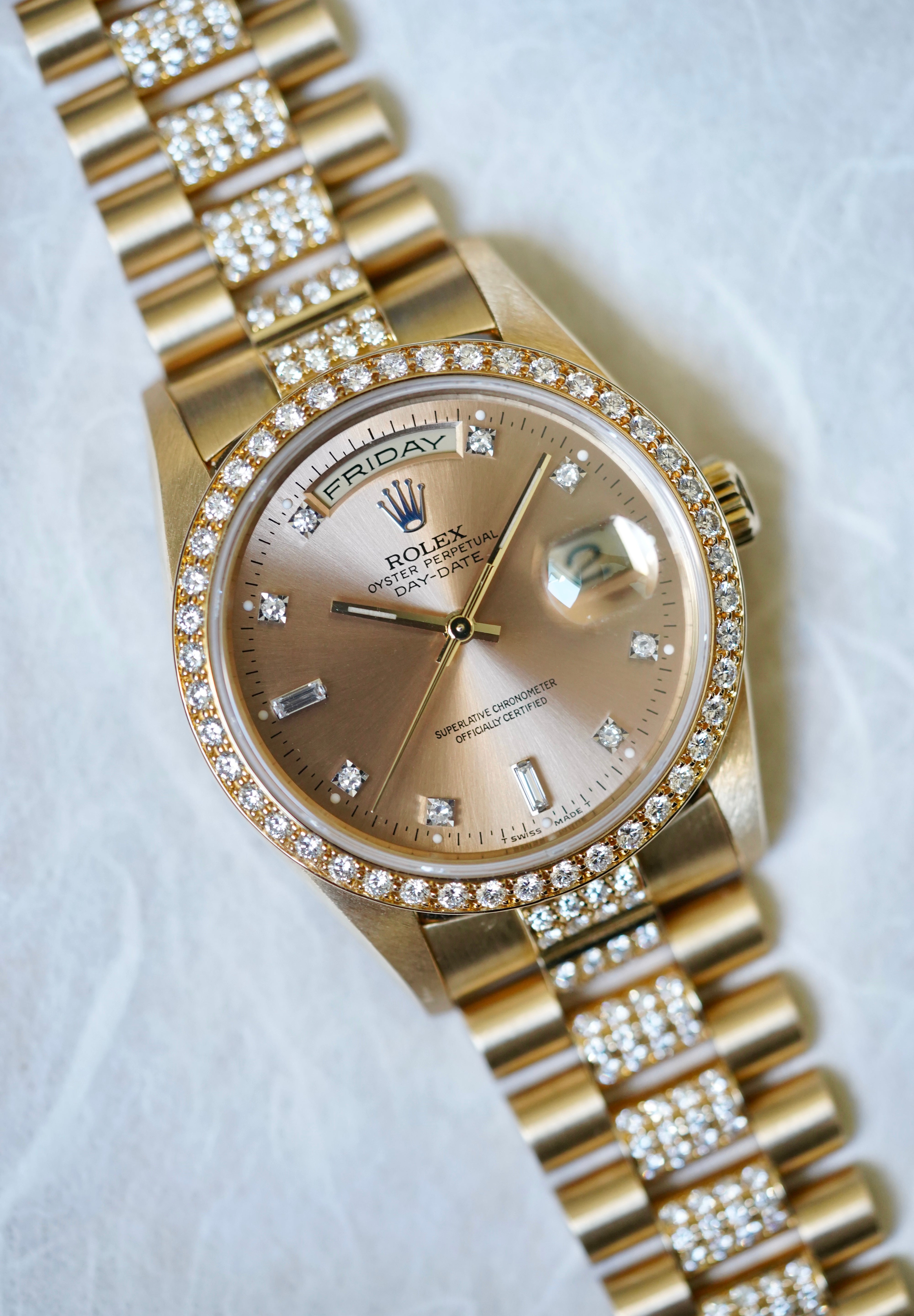 Rolex Day Date Ref.18348 with Factory Diamond Bracelet