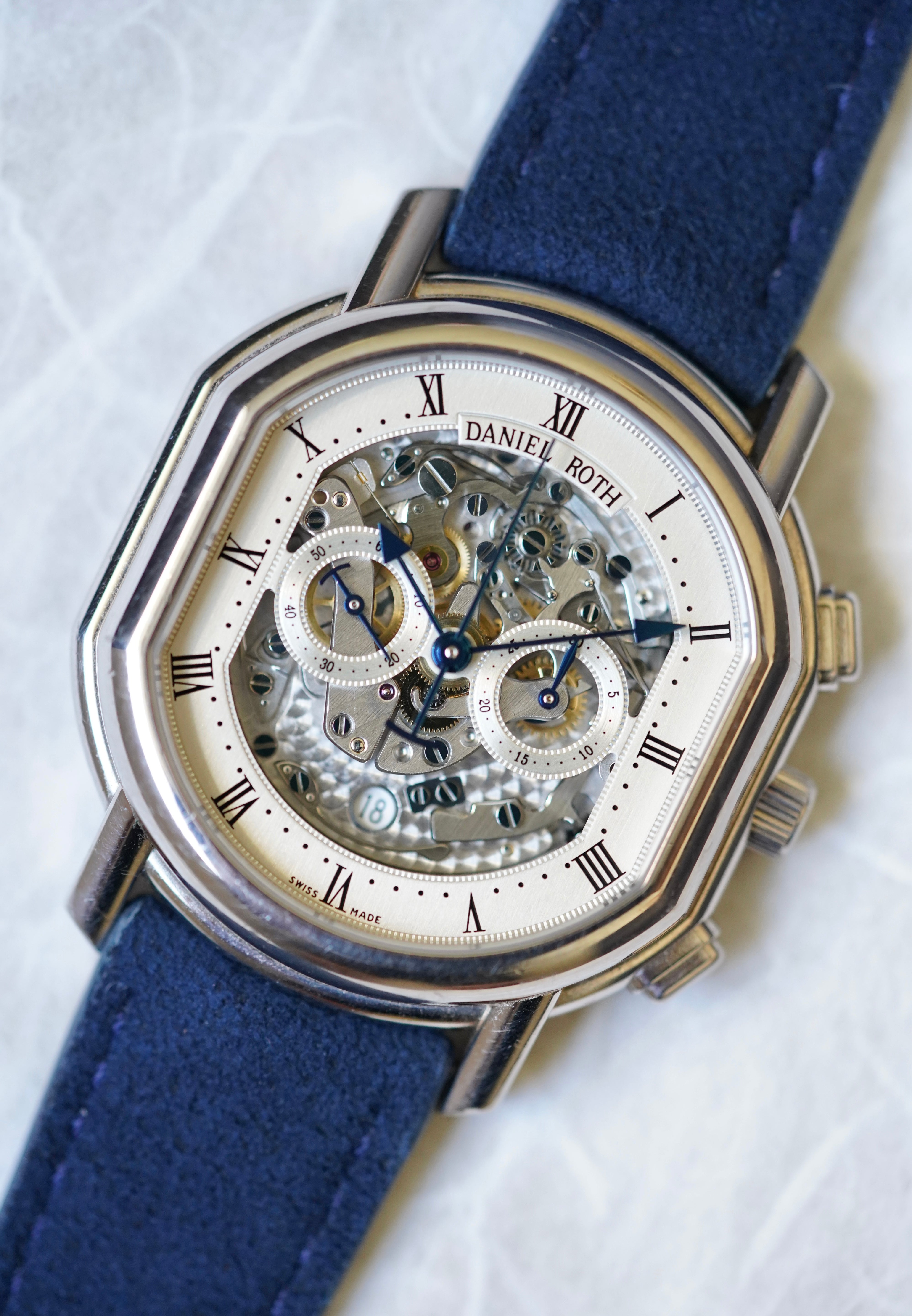 Daniel Roth Skeletonised Chronograph in 18K Whte Gold Ref.447.X.60