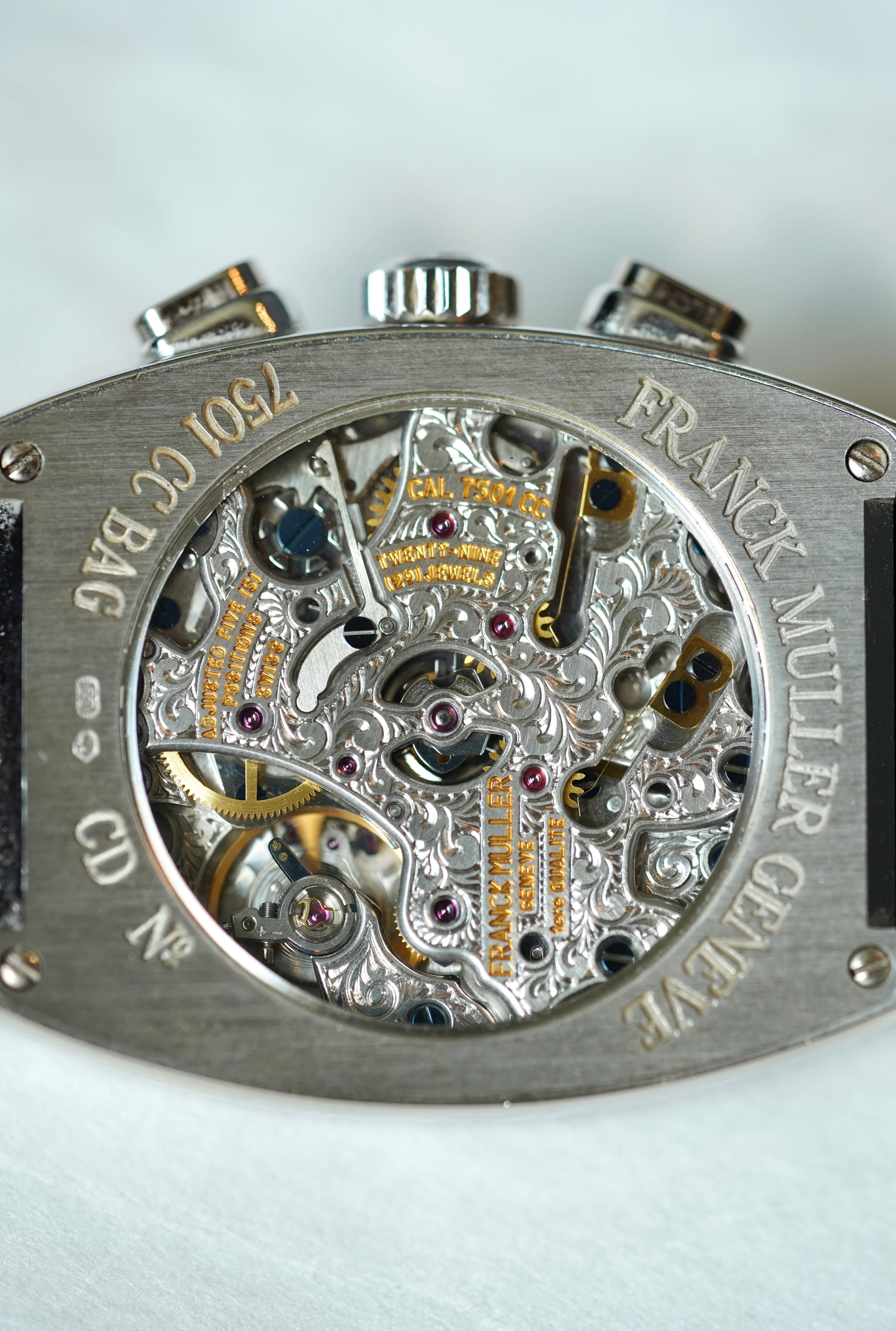 Franck Muller Curvex Chronograph Ref.7501 CC w.Baguette Bezel