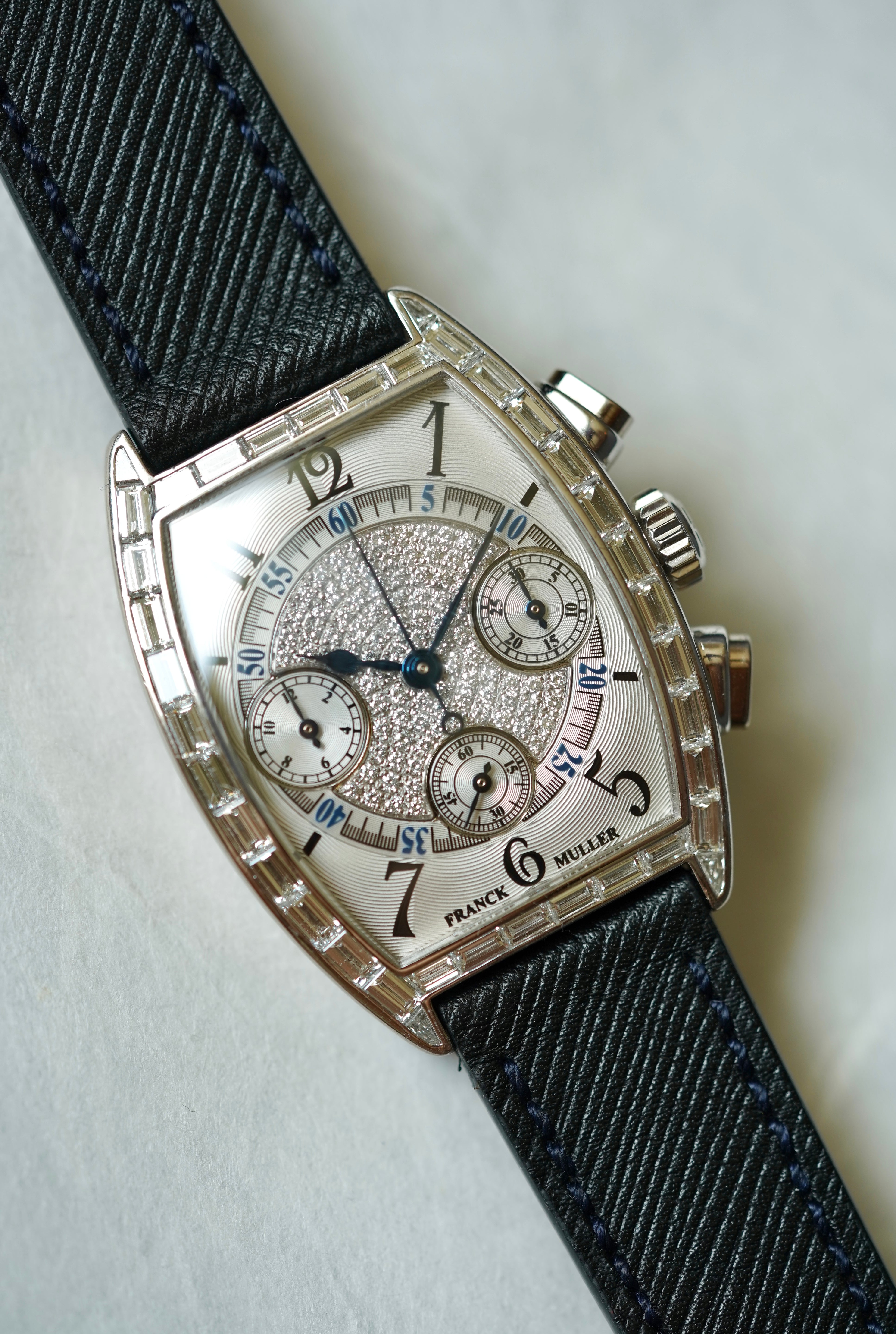 Franck Muller Curvex Chronograph Ref.7501 CC w.Baguette Bezel
