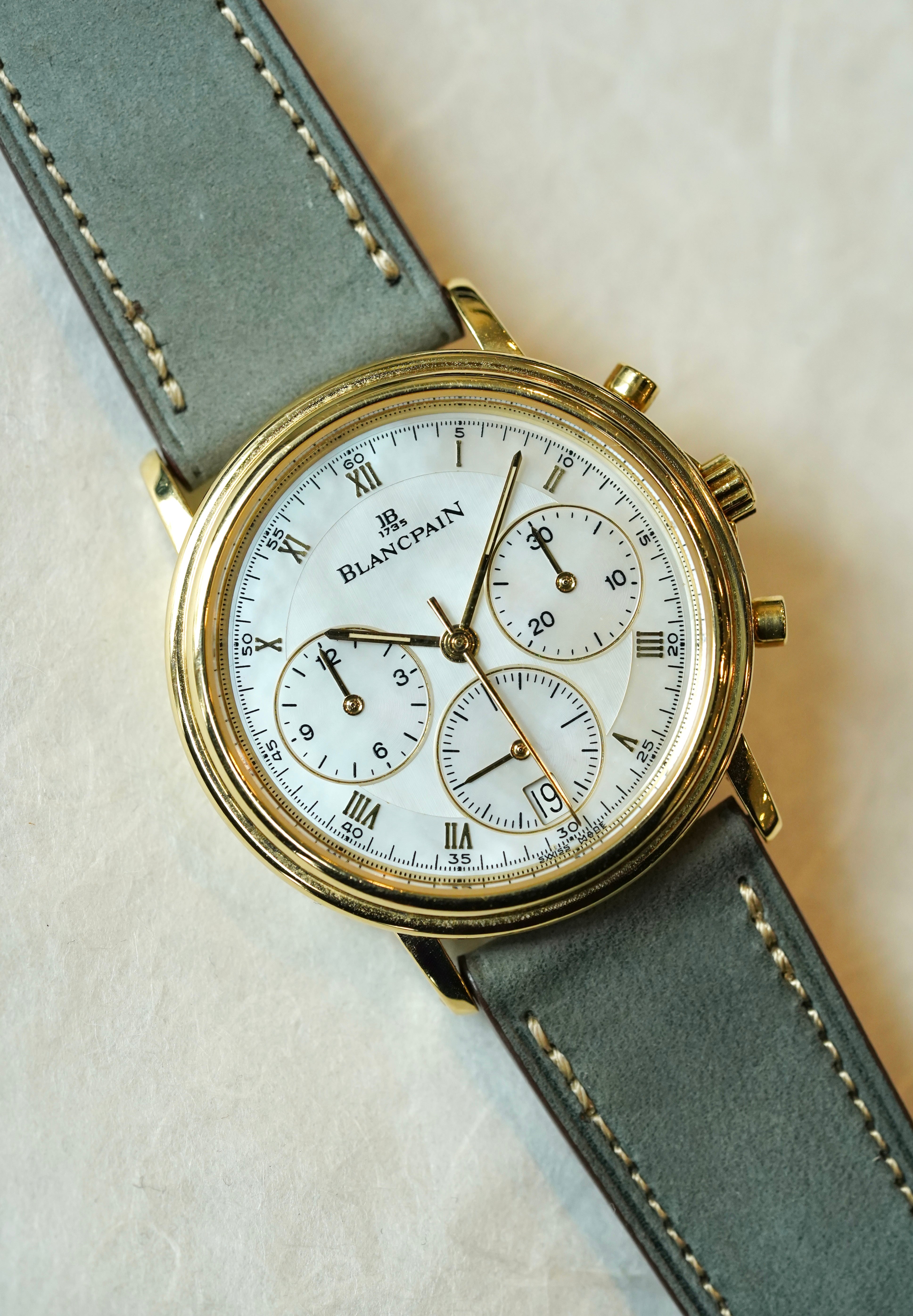 Blancpain Villeret Chronograph 1185 Mother of Pearl Dial