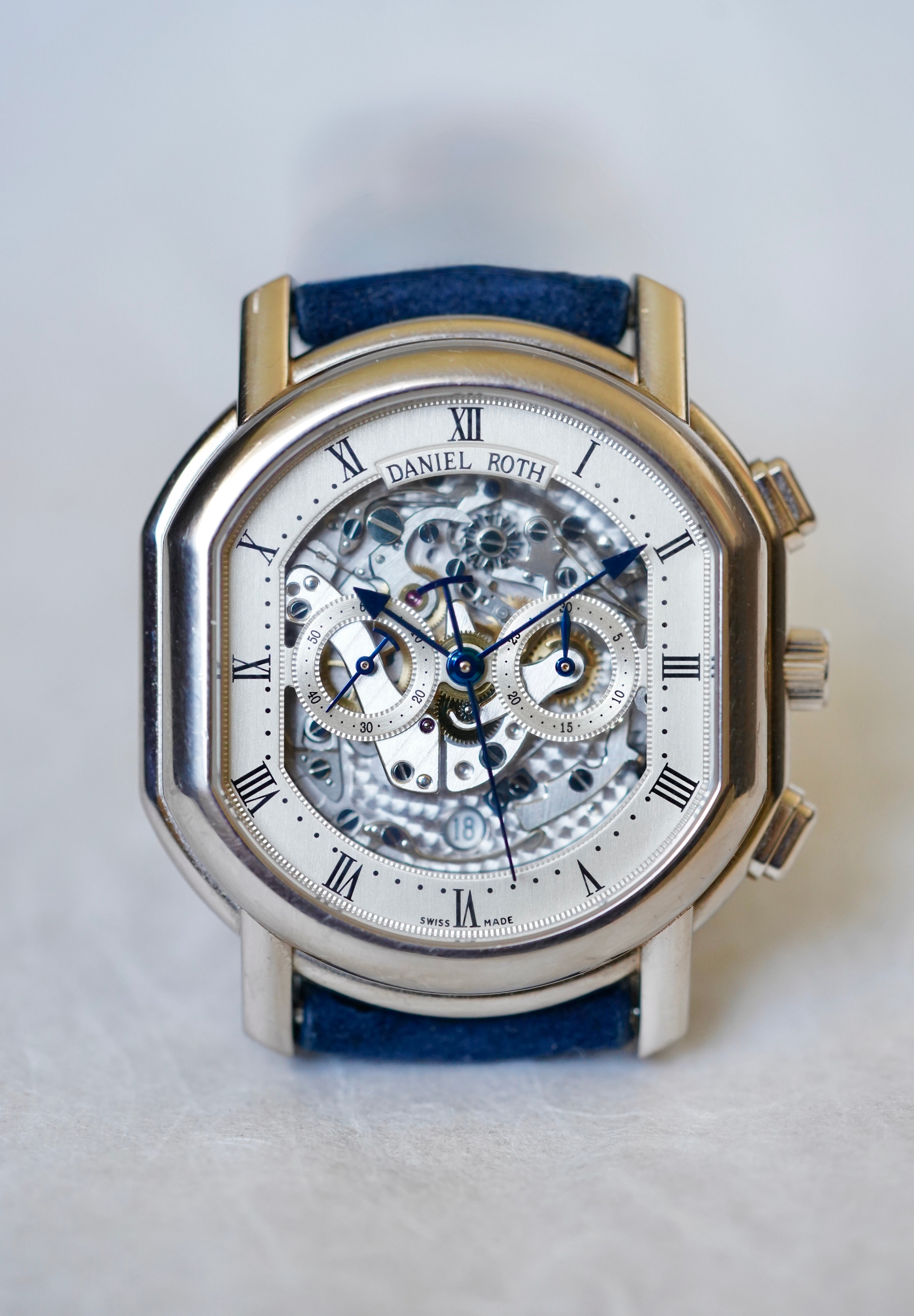 Daniel Roth Skeletonised Chronograph in 18K Whte Gold Ref.447.X.60