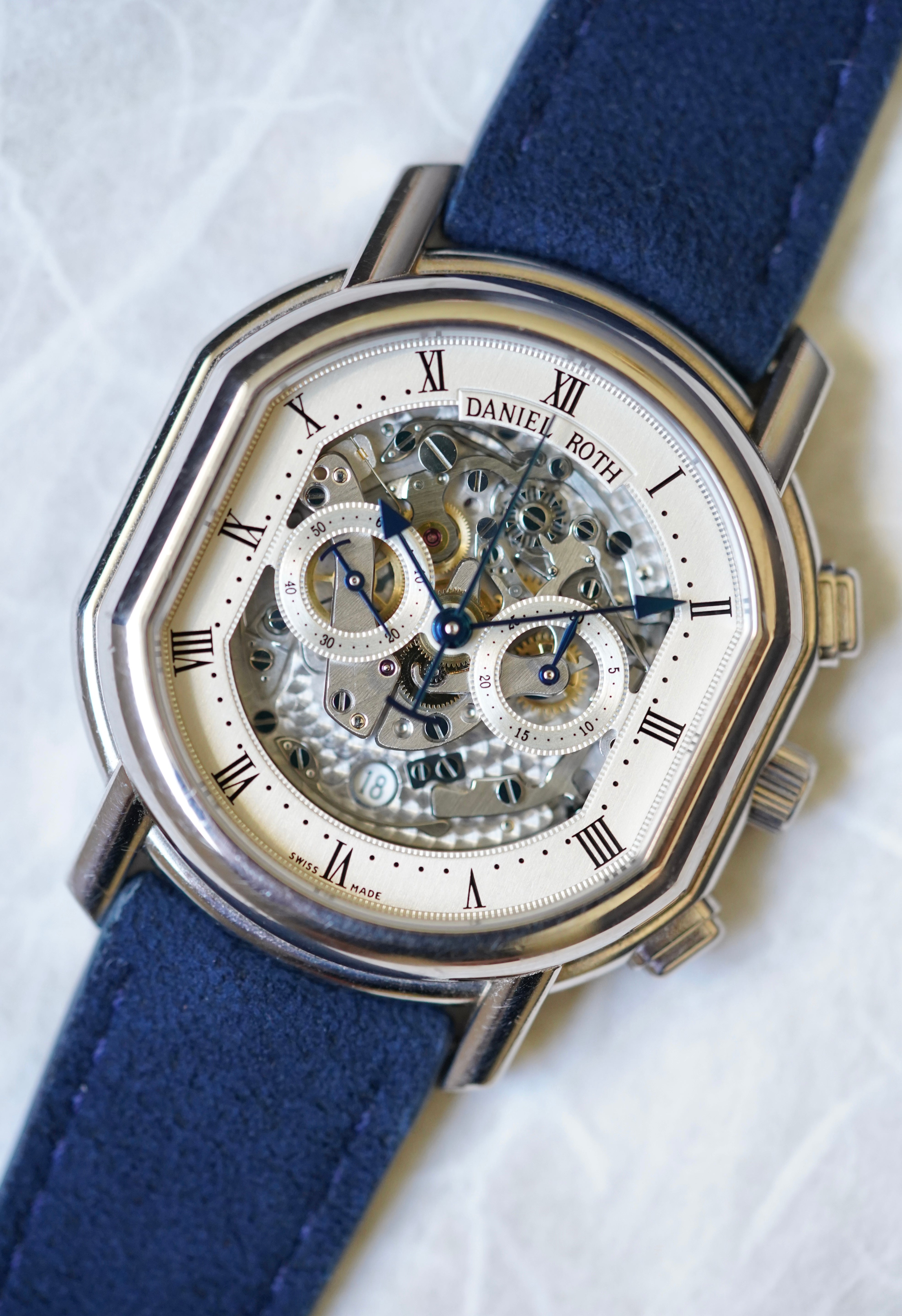 Daniel Roth Skeletonised Chronograph in 18K Whte Gold Ref.447.X.60